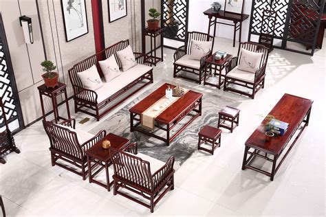 新中式红木沙发椅搭配效果图