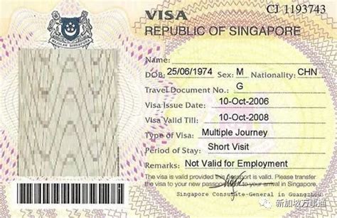 新加坡签证一年多少钱