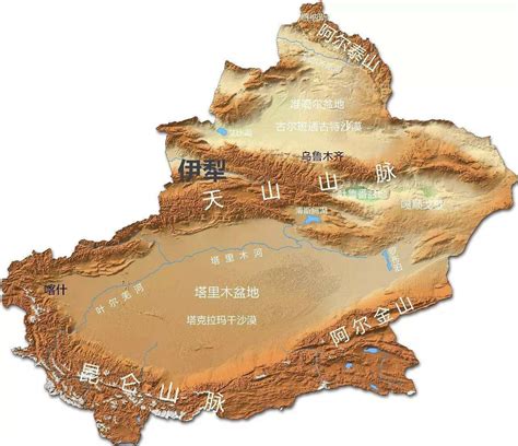 新疆塔里木盆地地图