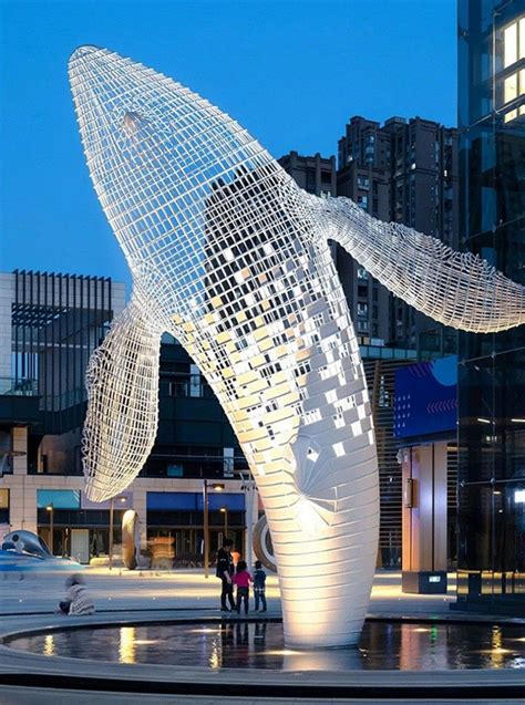 无锡户外不锈钢鲸鱼雕塑