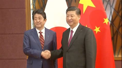 日本安倍晋三首相来华视频