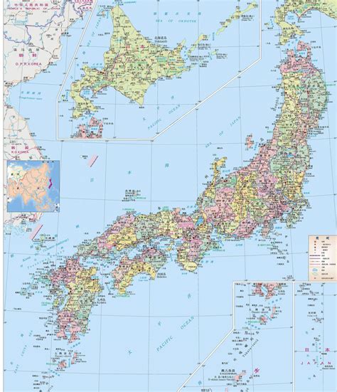 日本放大旅游地图全图