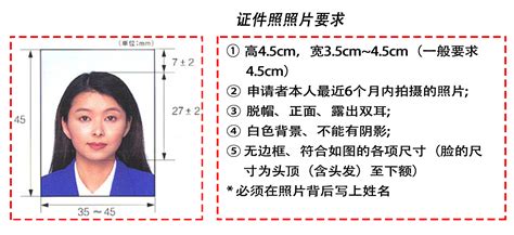 日韩签证相片尺寸