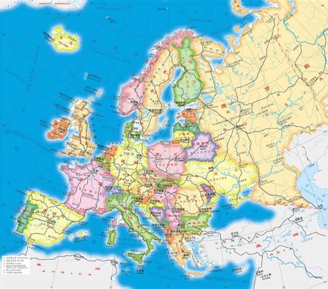 最新亚欧国家地图高清版大图