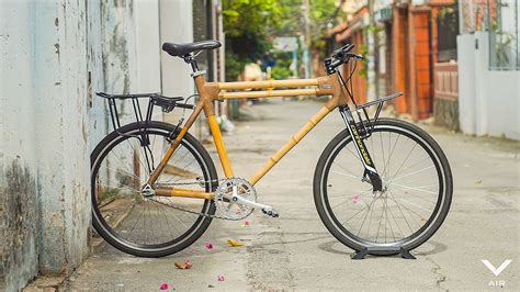 木头竹子做的自行车