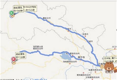 格尔木到新疆公路详细的地图