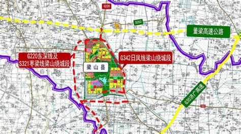 梁山新城建设规划图