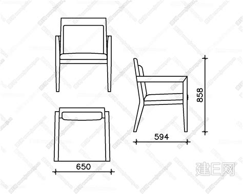 椅子三视图和尺寸标注