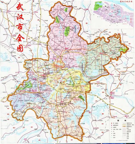 武汉区划分详细地图