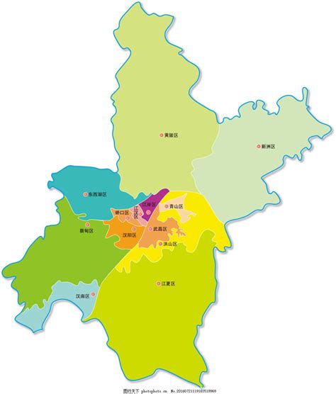 武汉各区分布图