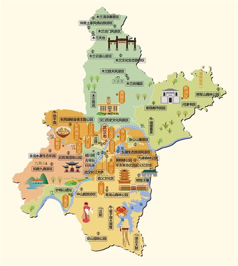 武汉旅行地图
