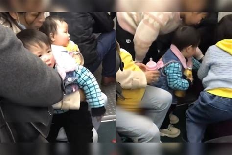 母亲带两个孩子坐火车却没人让座
