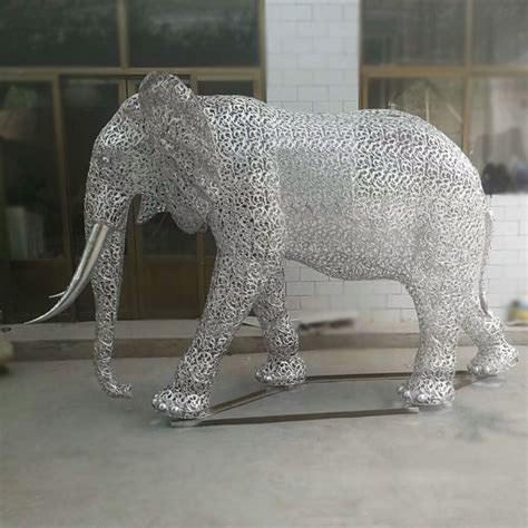 江苏不锈钢大象动物雕塑