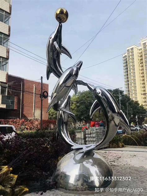 江苏大型不锈钢海豚雕塑艺术造型