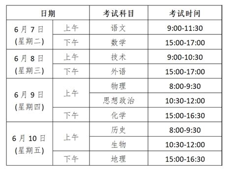 江苏省2022年高考时间表