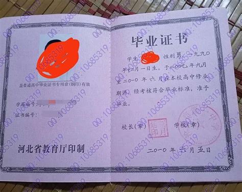 沧州高中毕业证图片