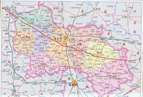 河南商丘地区地图
