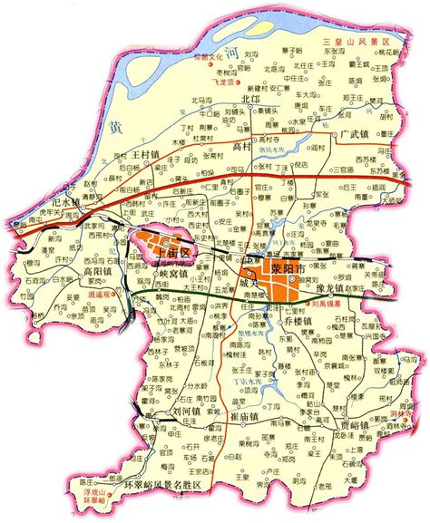 河南省荥阳市地图