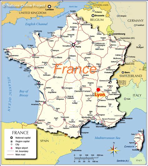 法国里昂位置地图