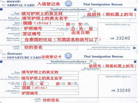 泰国出入境卡背面需要填写吗