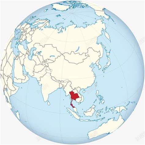 泰国地图位置世界地图