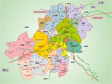 浙江湖州安吉旅游地图