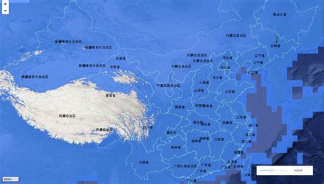 海平面上升4米后中国地形图