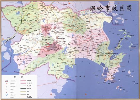 温岭行政地图