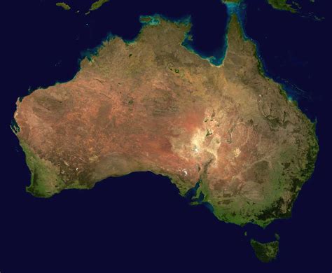 澳大利亚卫星地图