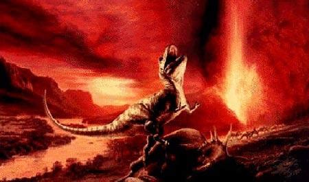火山喷发恐龙灭绝视频