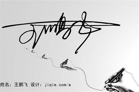 王鹏飞三个字艺术签名设计