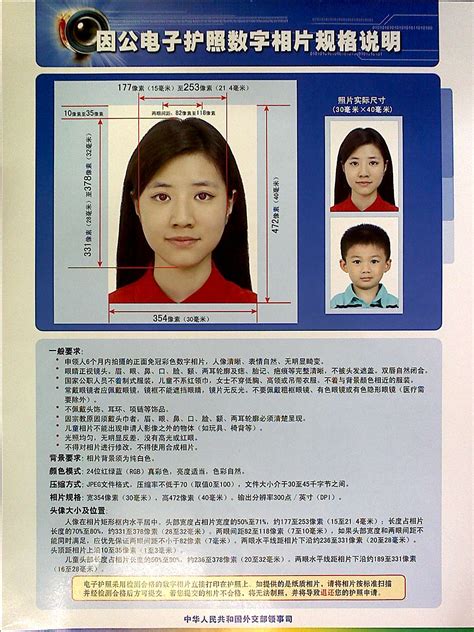 电子版护照照片标准