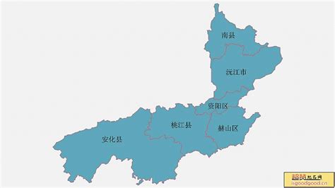 益阳市行政区划地图