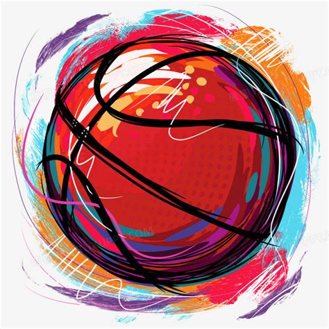篮球主题元素图案设计