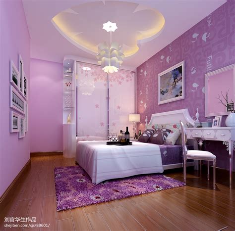 紫色系列卧室装修效果图大全