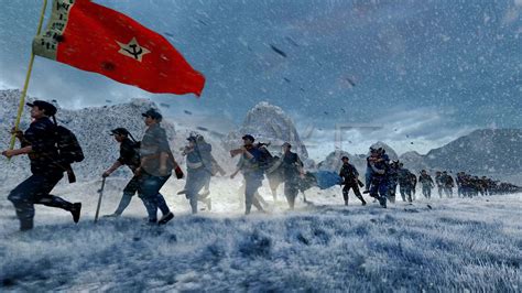 红军长征爬雪山过草地视频