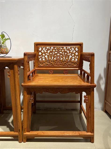 缅甸花梨木玫瑰椅