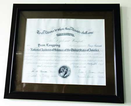 美国院士证书图片