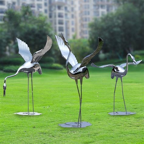 聊城不锈钢仙鹤雕塑制作