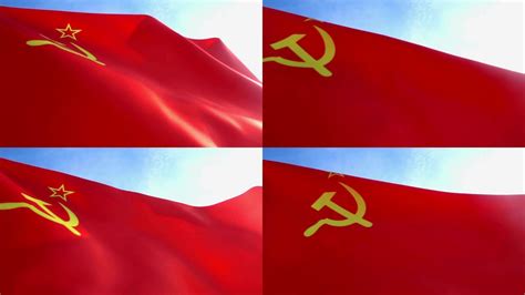 苏联红旗飘动的素材