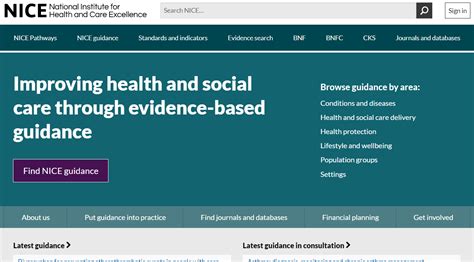 英国国家卫生与临床优化研究所网站官网