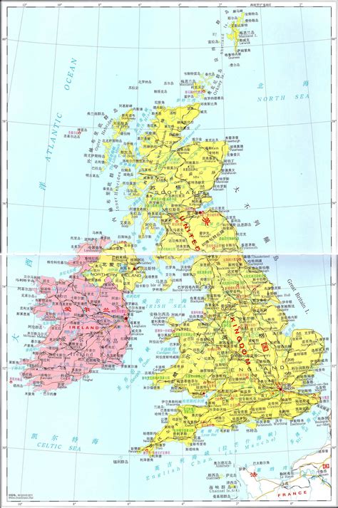 英国地图中文版全图