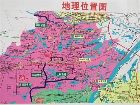 蔡甸乡镇地图