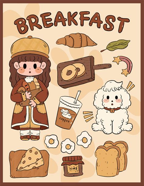 超级可爱早餐图