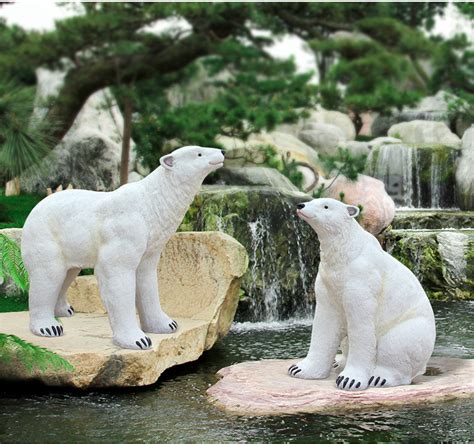 透明树脂北极熊雕塑