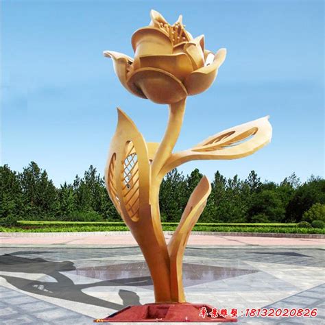 郑州花朵户外不锈钢雕塑定做厂家