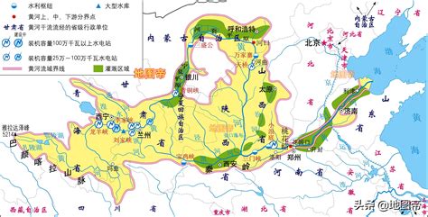 长江黄河流经地图全图