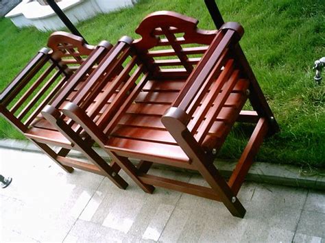 防腐木单人椅