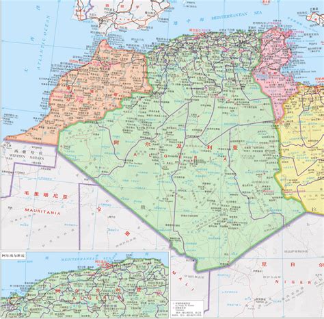 阿尔及利亚地图