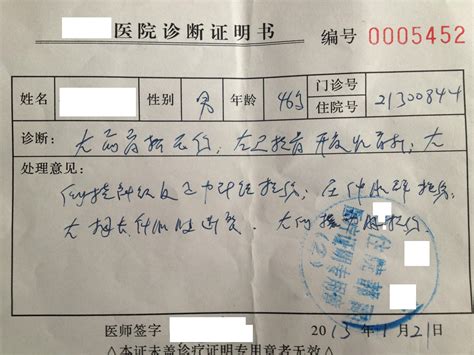 青海省医院诊断证明书